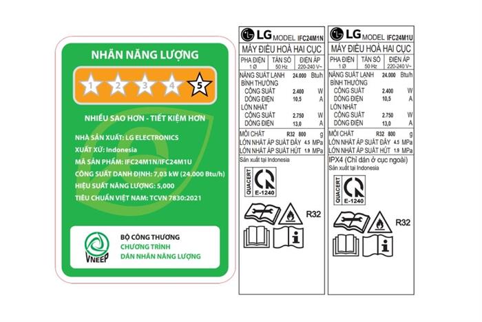 Điều Hòa LG Inverter 24.000 BTU 1 Chiều IFC24M1